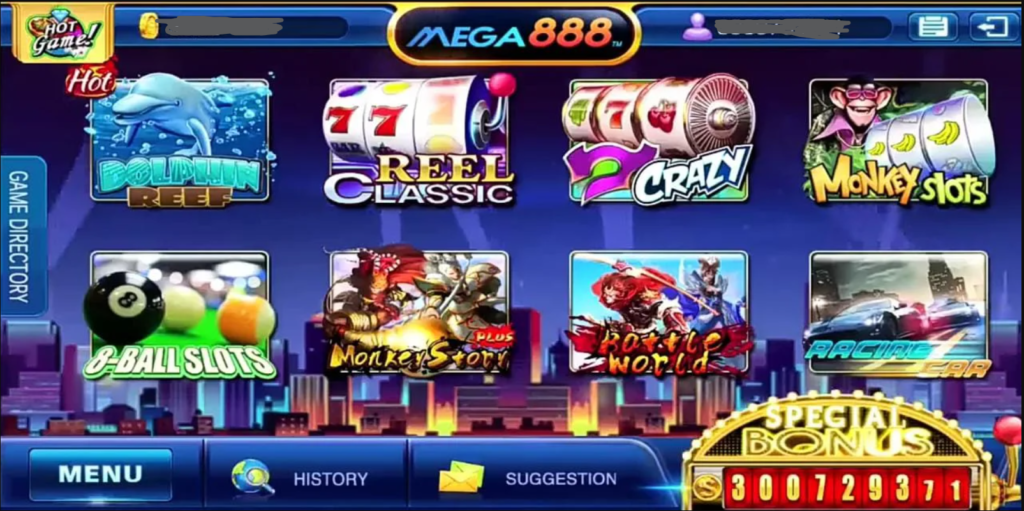 All mega888 free credit games at myboss88