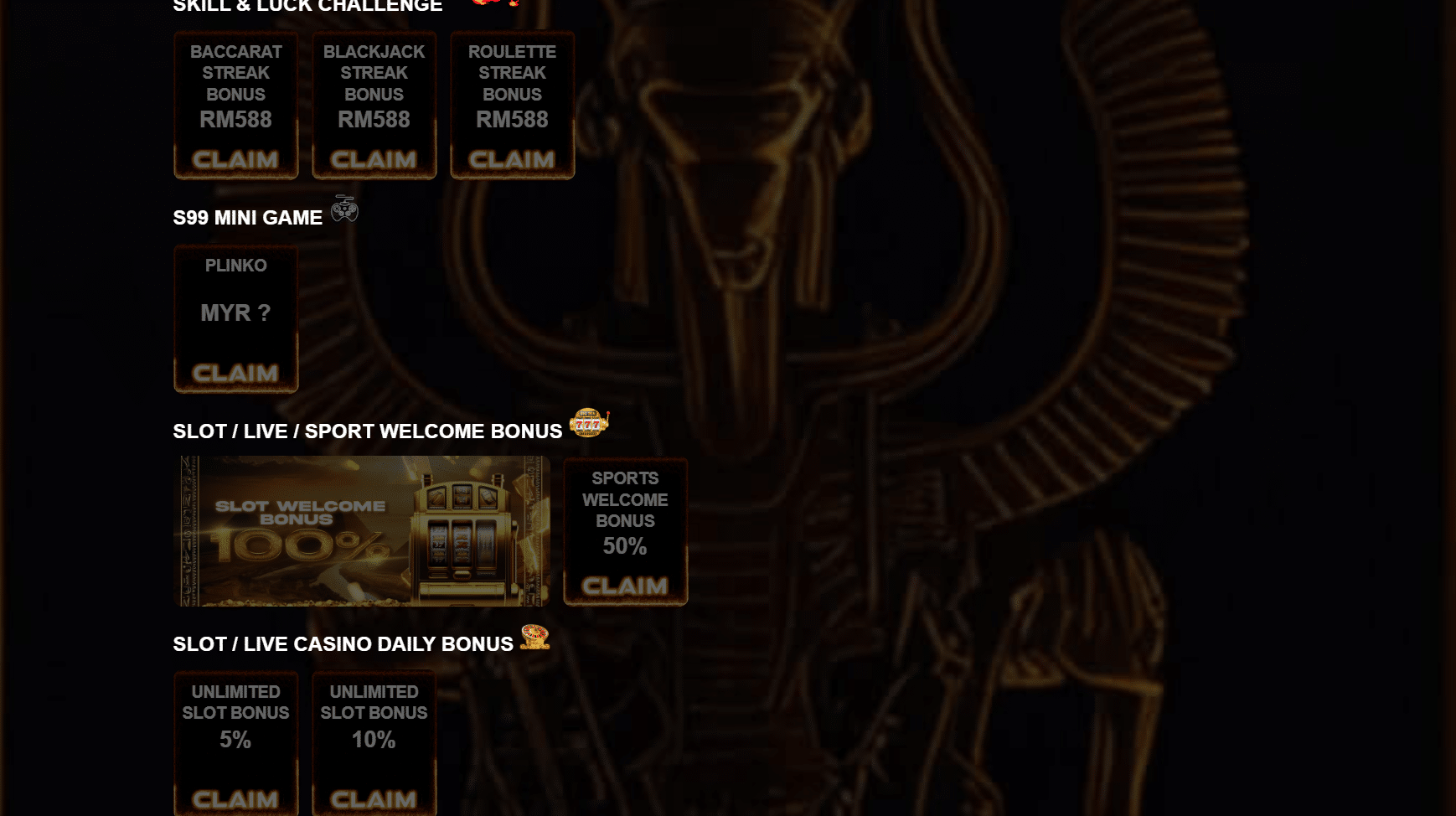 s99my casino promotion page