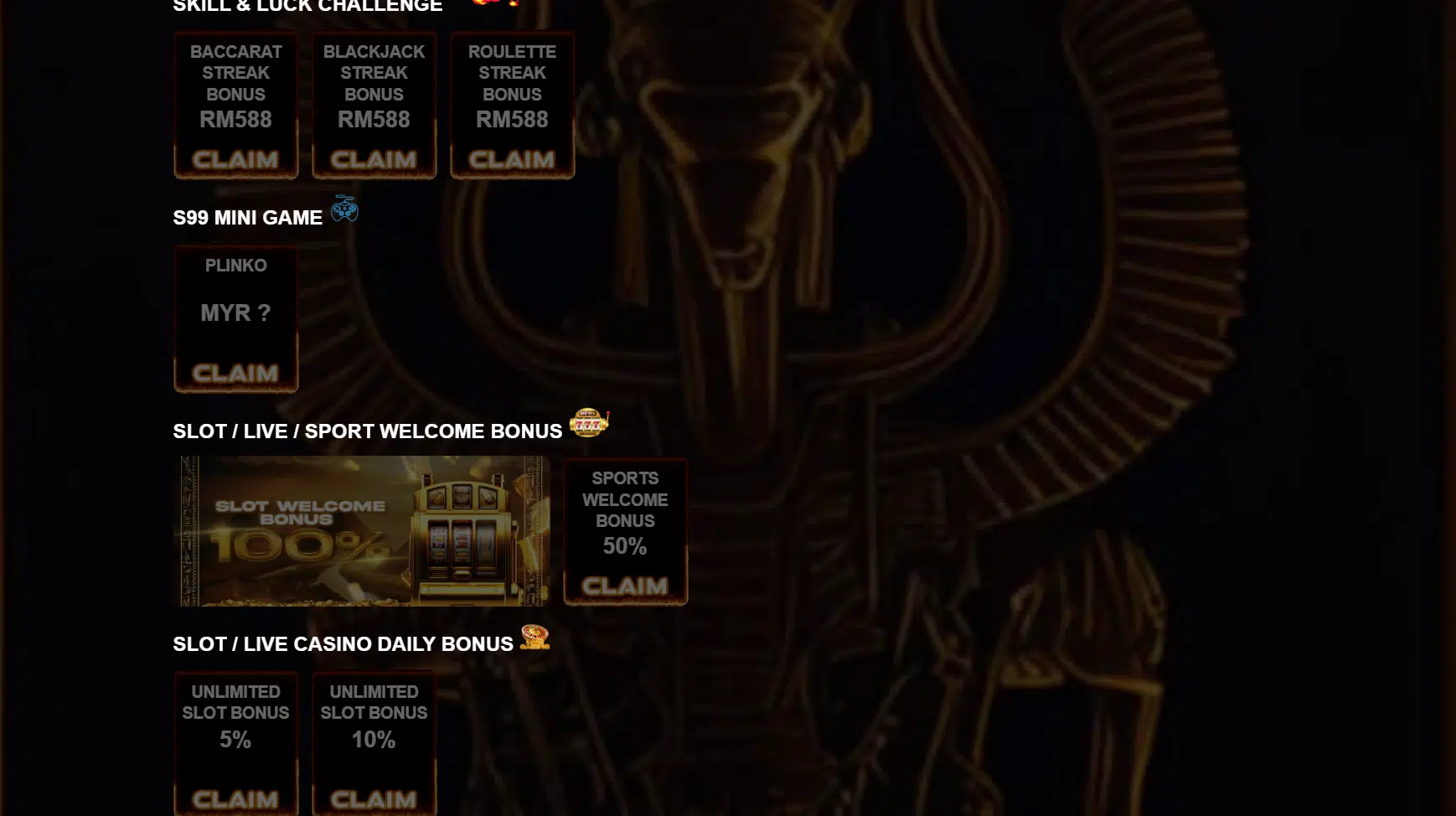 s99my casino promotion page